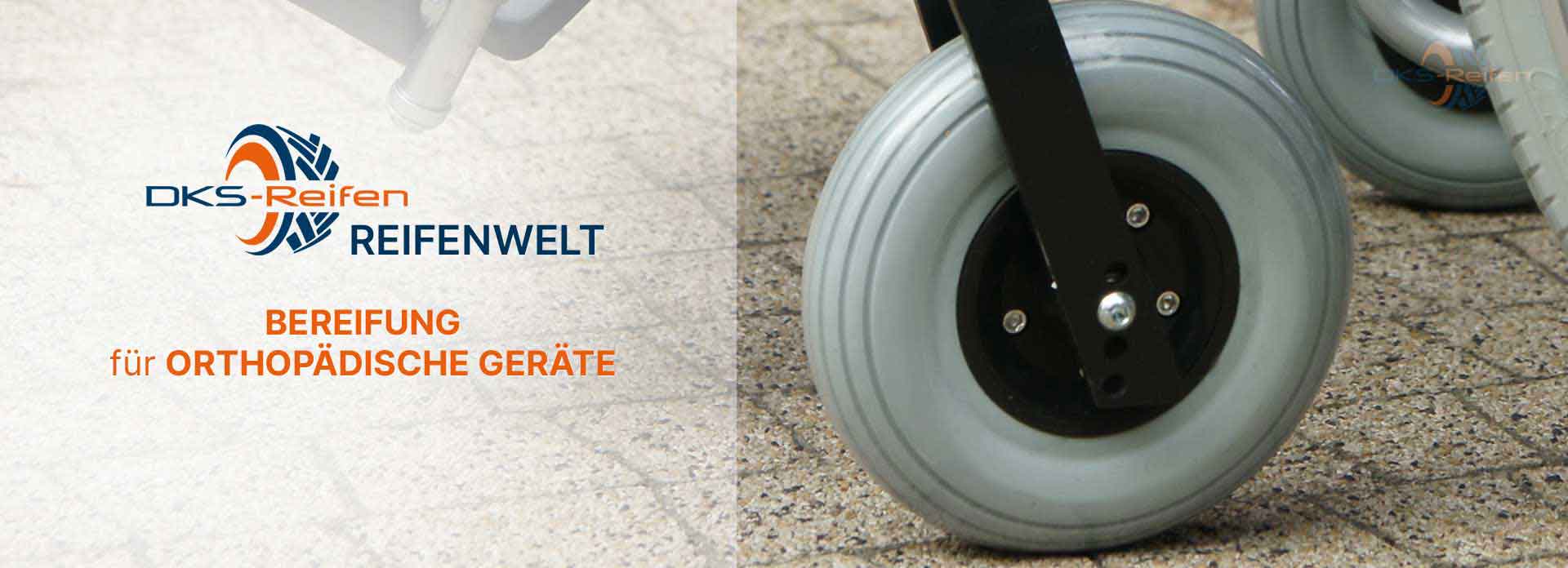 Reifen für Rollstühle, Gehfrei und andere orthopädische Geräte