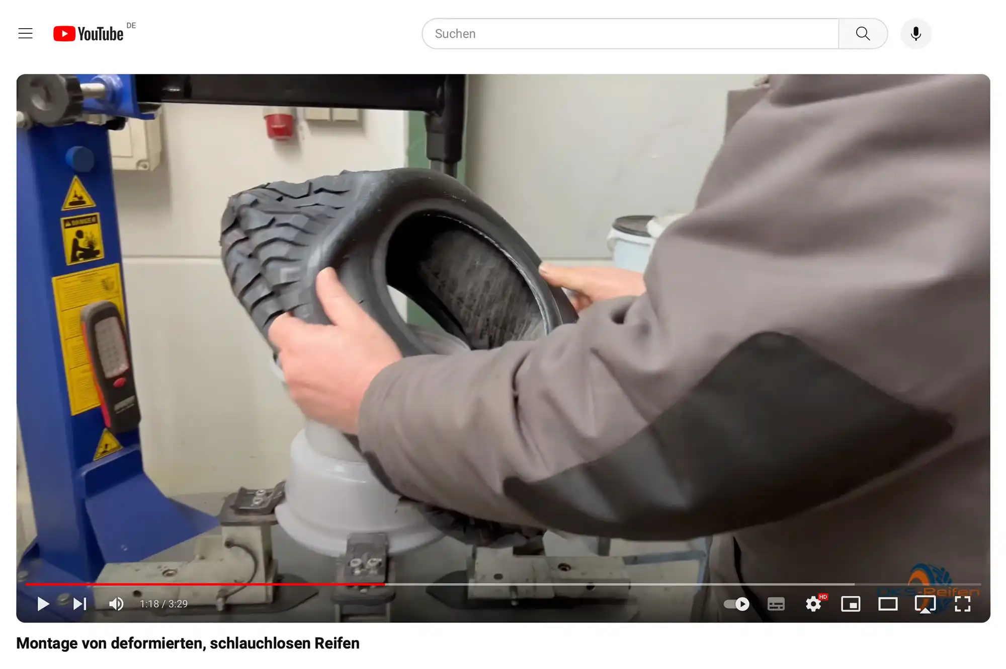 Wie montiert man einen deformierten, unförmigen Reifen? Unsere Videoanleitung auf YouTube.