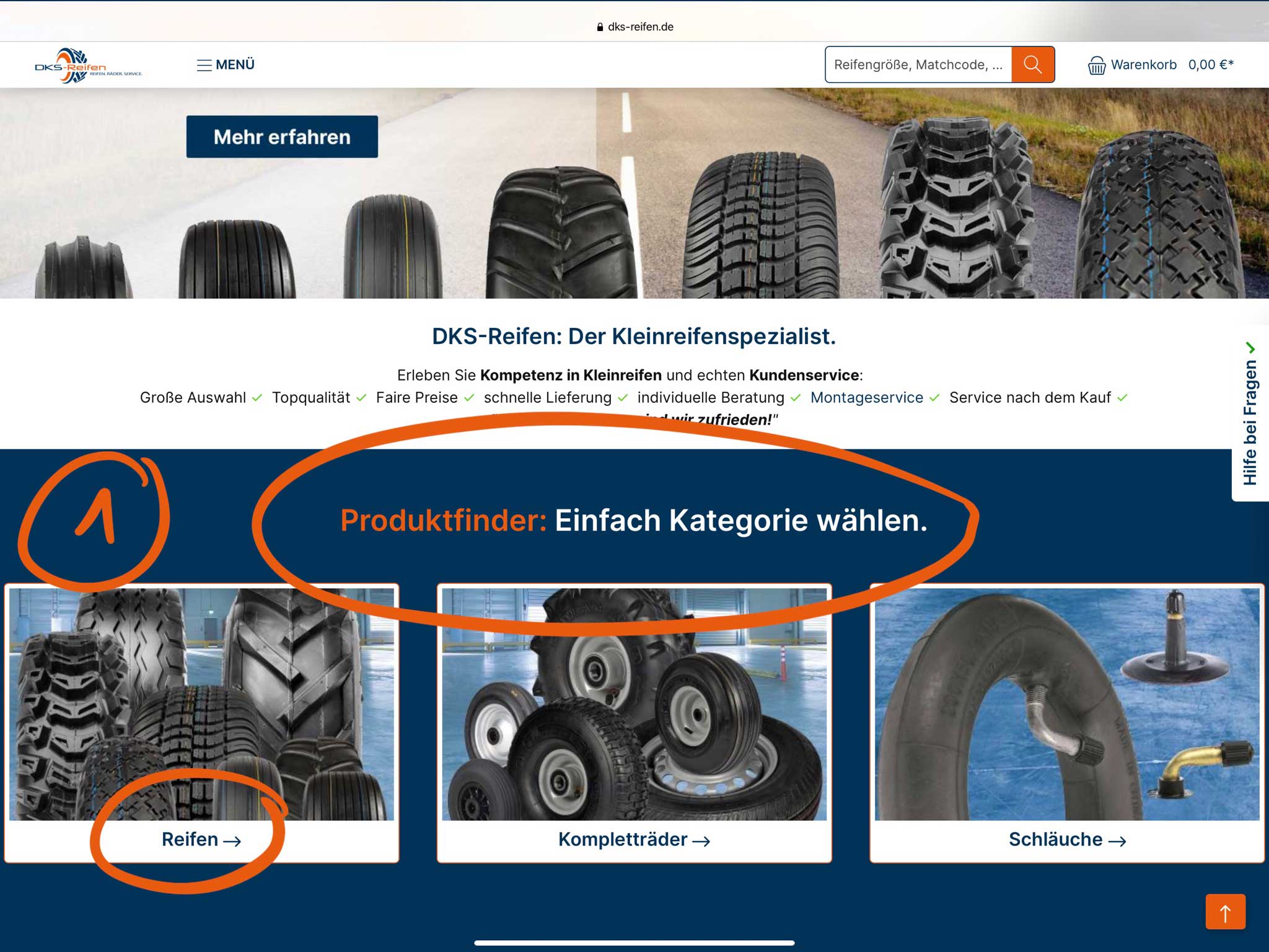 Produktfinder Reifen >  Produktfinder